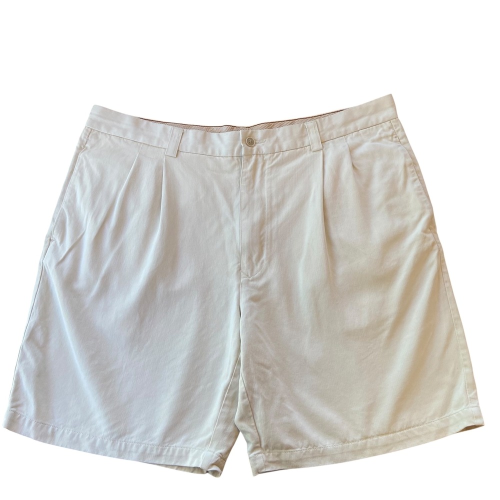 Tommy Bahama Silk Shorts‎ Pleated Front Khaki Beige Size 38
